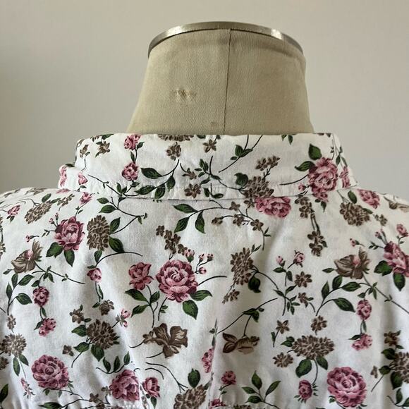 Vintage Bobbie Brooks Plus Size Short Sleeve Floral Button Up Wmns 22/24W - Picture 2 of 10